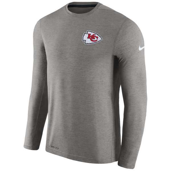 Men's Kansas City Chiefs Nike Charcoal Coaches Long Sleeve Performance T-Shirt,We sell and wholesale Men's Kansas City Chiefs Nike Charcoal Coaches Long Sleeve Performance T-Shirt on line form chian!